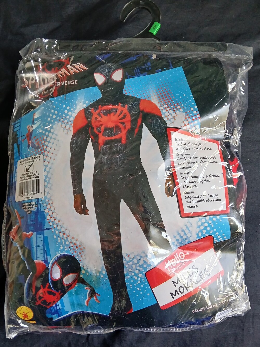 Marvel Miles Morales Black and Red Superhero Kids Costume (8-10)
